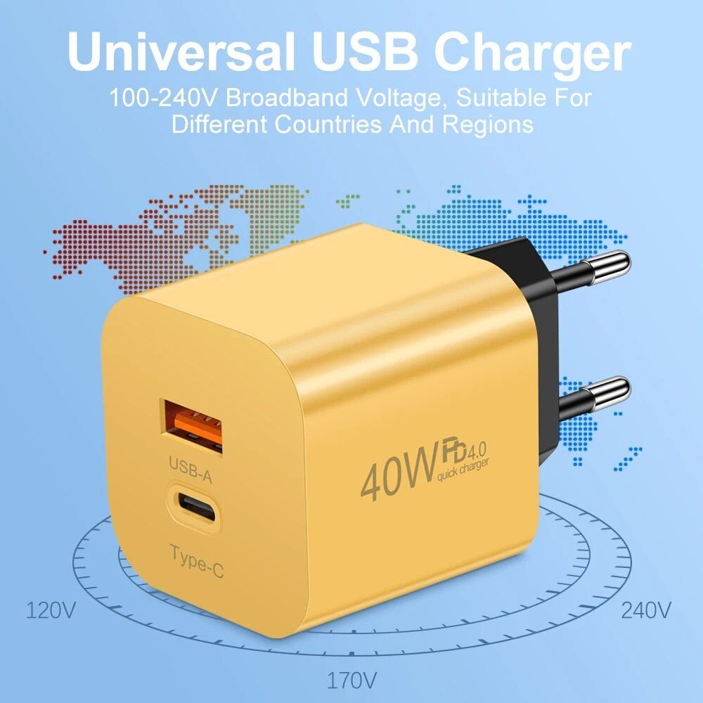 40W Quick Charge PD 4.0 USB-C Wall Adapter - Image 8