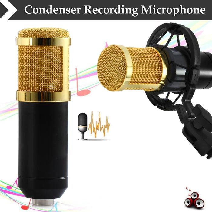 BM-800 Condenser Sound Recording Microphone with Shock Mount for Radio Braodcasting - Image 9