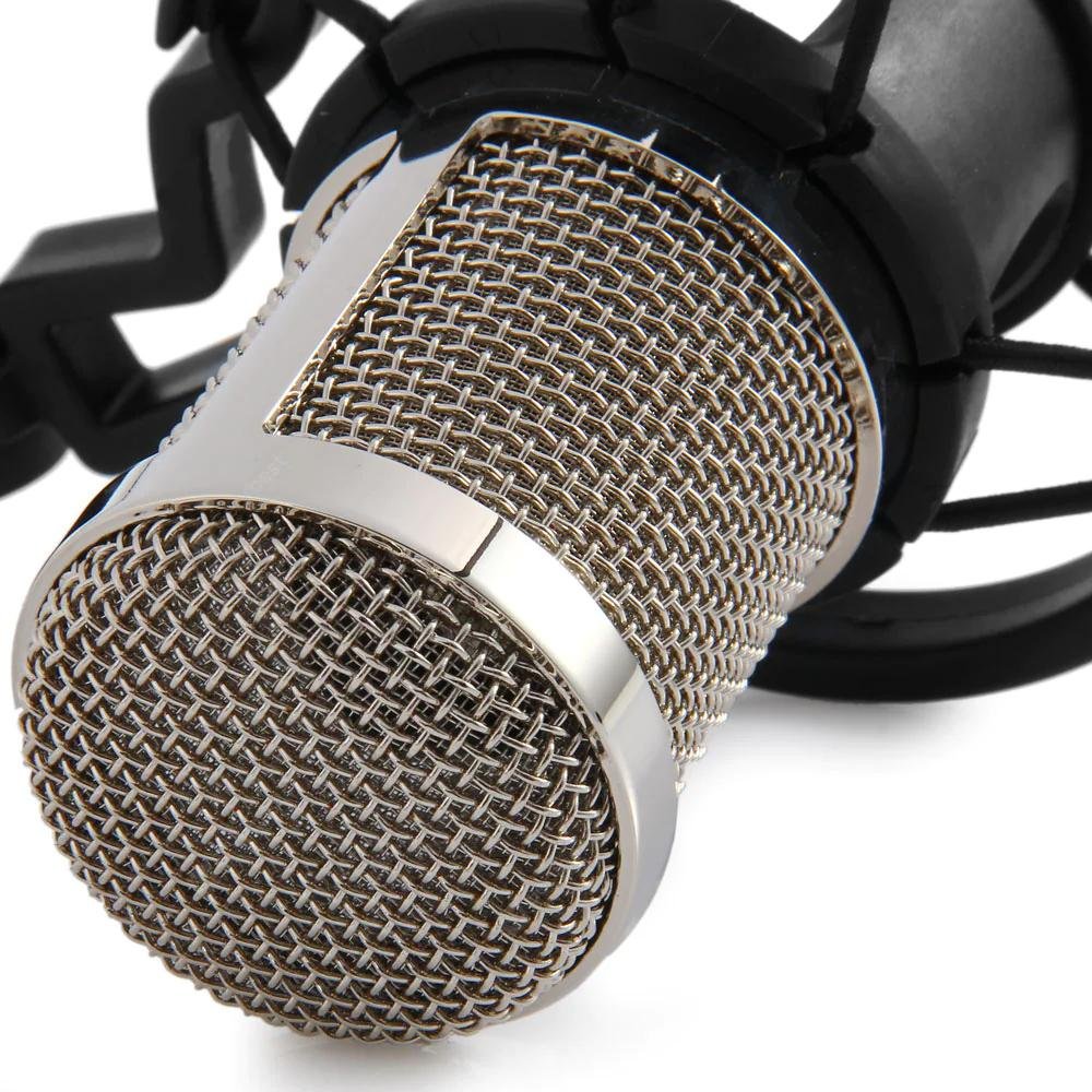 BM-800 Condenser Sound Recording Microphone with Shock Mount for Radio Braodcasting - Image 11